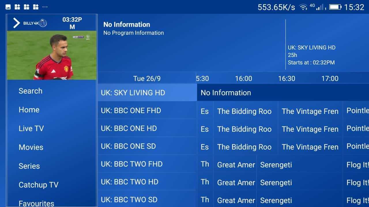 IPTV-Anbieter vergleicht Angebote auf Desktop-Website