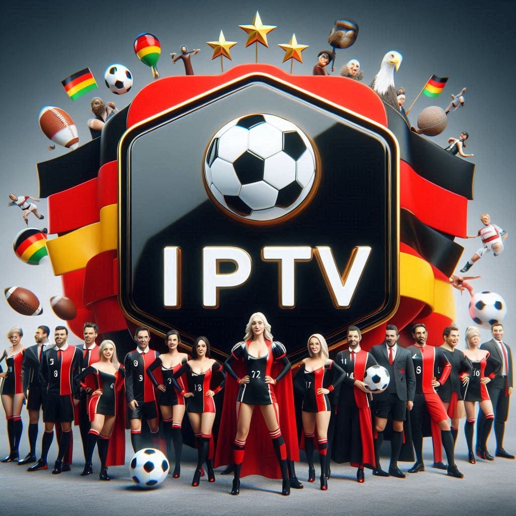 Smart-TV-Bildschirm zeigt IPTV-Kanäle mit ‚Jetzt kaufen‘-Button